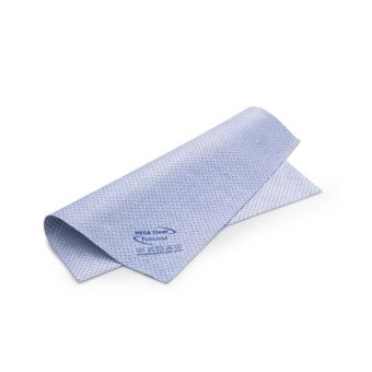 Mega Clean Microfaser- Kunstledertuch gelocht und PU beschichtet - Farbe: blau - 40 x 35 cm 
