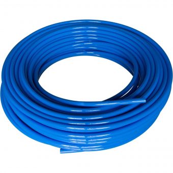 Qleen Schlauch einfach, Farbe blau, 50 Meter, 10 mm Außendurchmesser 