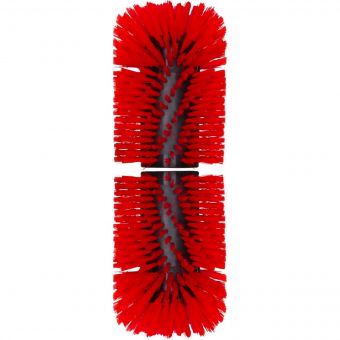 Qleen Ersatz-Bürstwalze für RotaQleen 40 cm, Polyethylen rot (Solarreinigung), Satz mit 2 Stück 