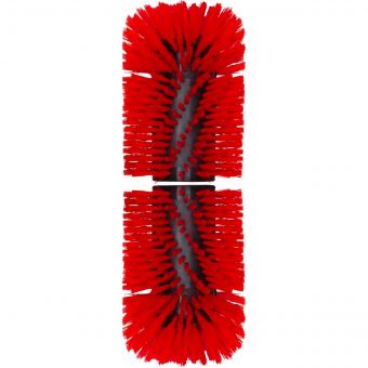 Qleen Ersatz-Bürstwalze für RotaQleen 60 cm, Polyethylen rot (Solarreinigung), Satz mit 2 Stück 