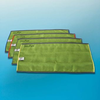 Solution Super-Waffeltuch, grün mit rotem Einfassband, nur für SOLUFLEX Wischsystem, 55 x 23 cm 