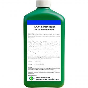 +gratis Mikrofasertuch / ILKA®-CHEMIE -Sanierlösung bei  Algen und Schimmel - 1 Liter Flasche 