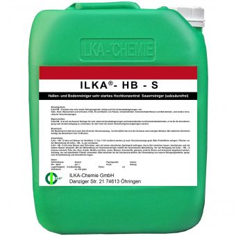 +gratis Fuginator / ILKA®-CHEMIE HB-S Hallen- und Fliesenreiniger-Konzentrat - 10 Liter 