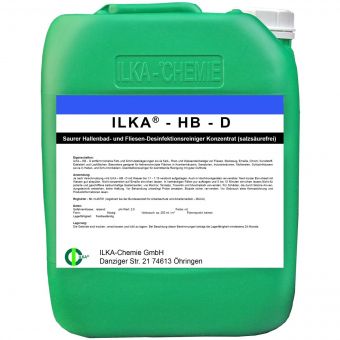 +gratis Fuginator / ILKA®-CHEMIE HB-D Desinfektionsreiniger - 10 Liter Kanister 