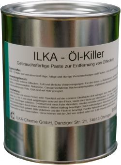 +gratis Mikrofasertuch / ILKA®-CHEMIE Öl-Killer Spezialreiniger-Ölfleckenentferner - 1 Liter 