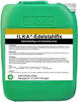 + gratis Fuginator / ILKA®-CHEMIE EdelstahlFix Pflegemittel  für Edelstahl - 10 Liter 