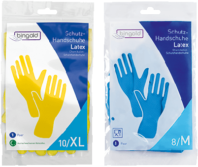 10 Paar Bingold Latex Haushaltshandschuhe Handschuhe Schutzhandschuhe gelb 